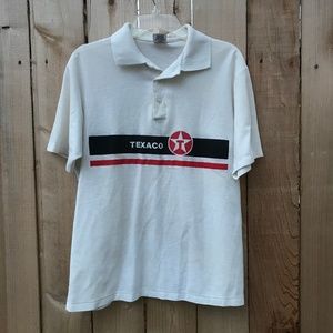 White Texaco Branded Polo